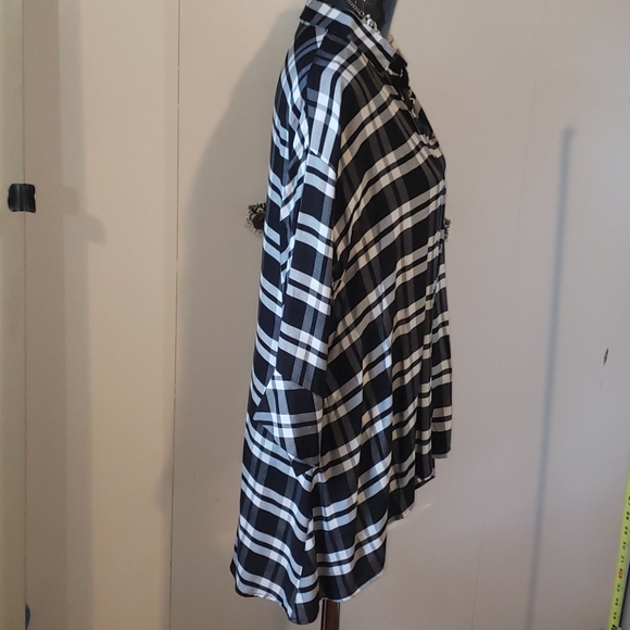 New Zara sz L button down belted top - Picture 5 of 11